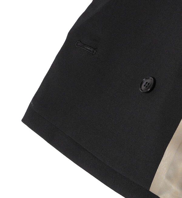 SHIPS for women「SHIPS Primary Navy Label: モヘヤ ポプリン クロップド ジャケット」|テーラードジャケット|