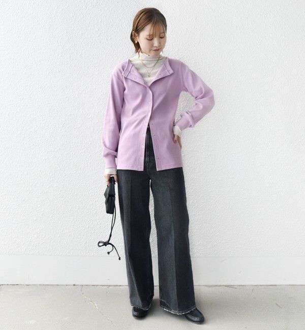 SHIPS for women「【WEB限定】〈手洗い可能〉ベア テレコ ミドル カーディガン」|カーディガン|