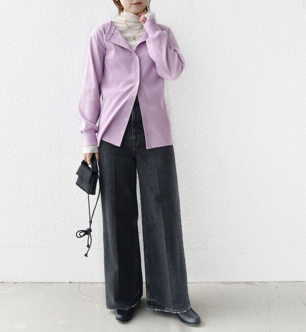 SHIPS for women「【WEB限定】〈手洗い可能〉ベア テレコ ミドル カーディガン」|カーディガン|