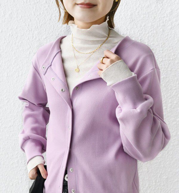 SHIPS for women「【WEB限定】〈手洗い可能〉ベア テレコ ミドル カーディガン」|カーディガン|