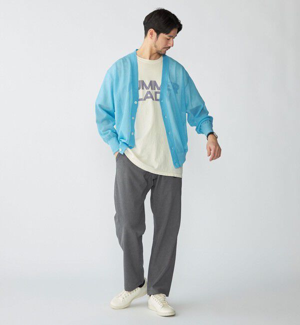 SHIPS「BENCH MARKING SHIRT: シアー ニット Vカーディガン」|カーディガン|