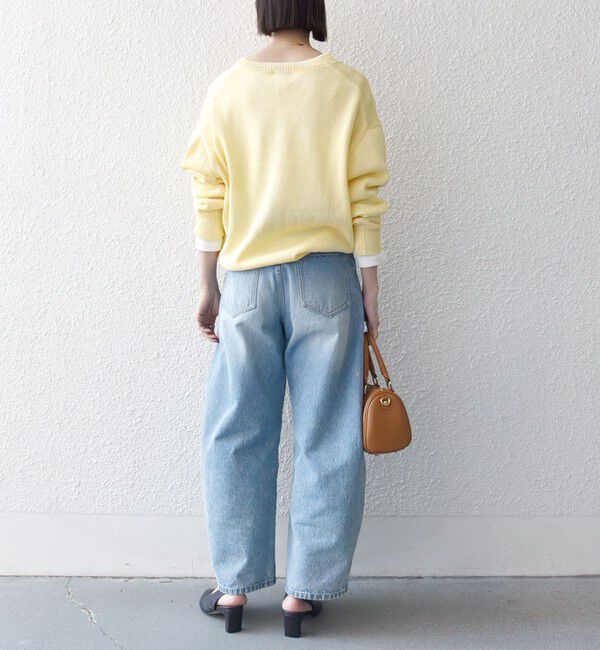 SHIPS any「SHIPS any:〈手洗い可能〉バルキー シアー Vネック ニット プルオーバー」|ニット・セーター|