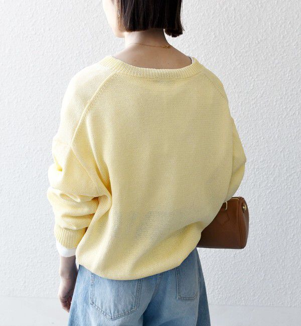 SHIPS any「SHIPS any:〈手洗い可能〉バルキー シアー Vネック ニット プルオーバー」|ニット・セーター|