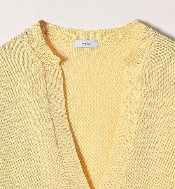 SHIPS any「SHIPS any:〈手洗い可能〉バルキー シアー Vネック ニット プルオーバー」|ニット・セーター|