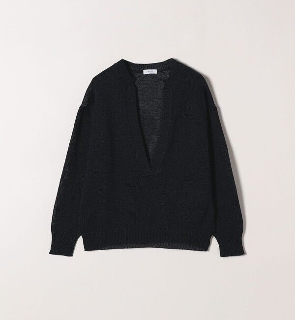 SHIPS any「SHIPS any:〈手洗い可能〉バルキー シアー Vネック ニット プルオーバー」|ニット・セーター|