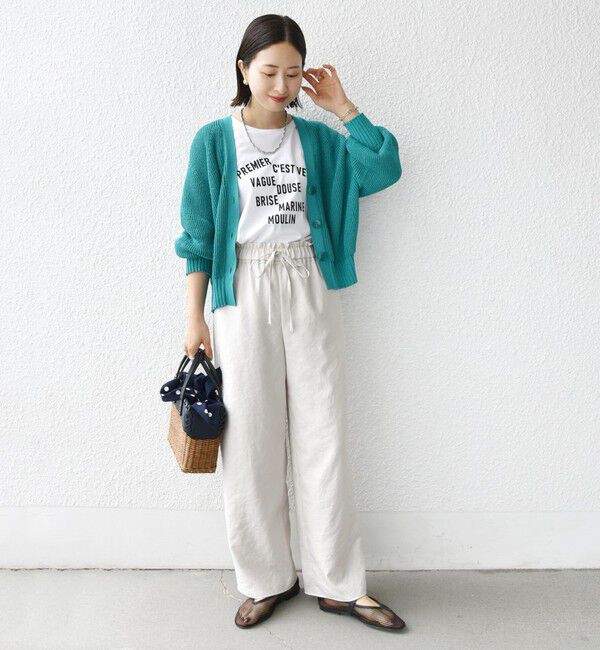 SHIPS for women「〈手洗い可能〉ペーパー ポリエステル Vネック カーディガン」|カーディガン|