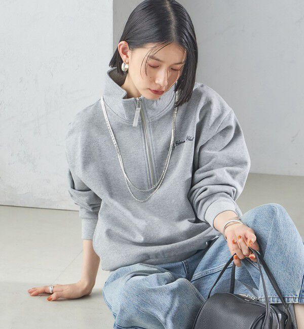 SHIPS for women「【SHIPS別注】LOGAN KNITTING MILLS: ハーフ ジップ プルオーバー」|スウェット・ジャージ|