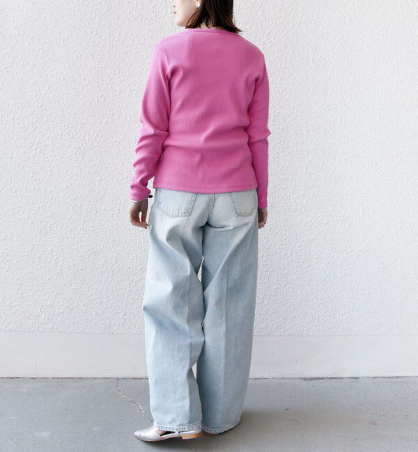 SHIPS for women「〈洗濯機可能〉ポッシュ テレコ リブ ボタン カーディガン」|カーディガン|