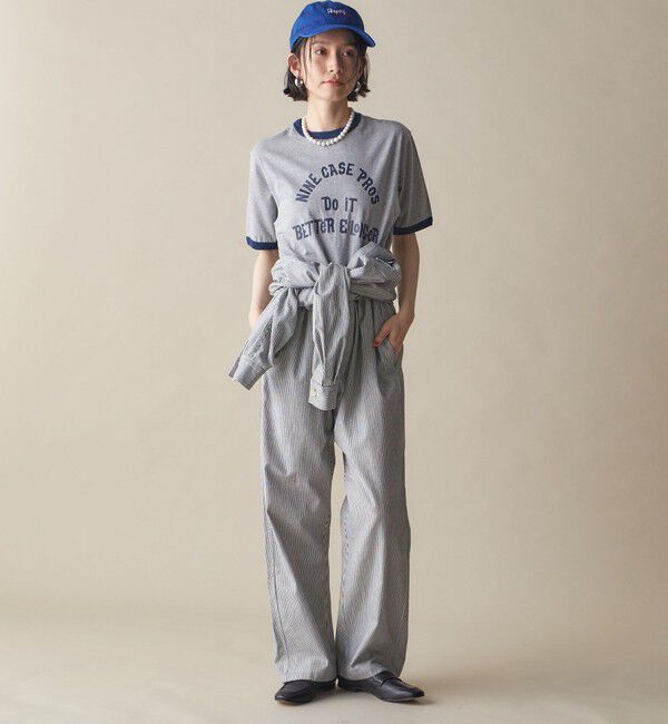 SHIPS for women「SHIPS NINE CASE:〈洗濯機可能〉プリント リンガー TEE」|Tシャツ・カットソー|