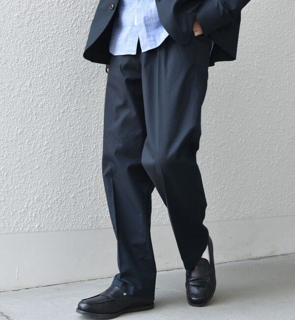 SHIPS any「SHIPS any:〈接触冷感/遮熱等〉ハイブリッド リネン イージーパンツ (セットアップ対応)25SS◇」|チノ|ネイビー