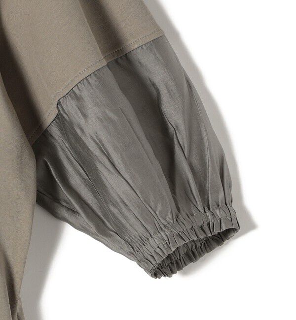 SHIPS for women「〈手洗い可能〉シアー スリーブ 切替 ジャージー ワンピース」|ワンピース|