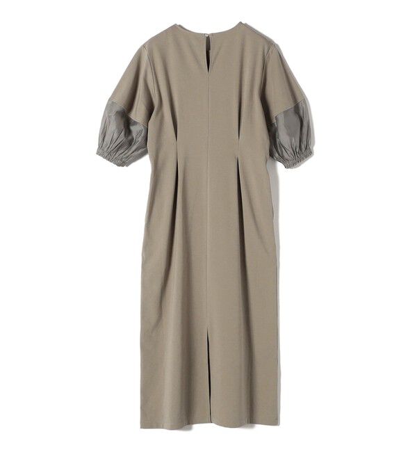 SHIPS for women「〈手洗い可能〉シアー スリーブ 切替 ジャージー ワンピース」|ワンピース|