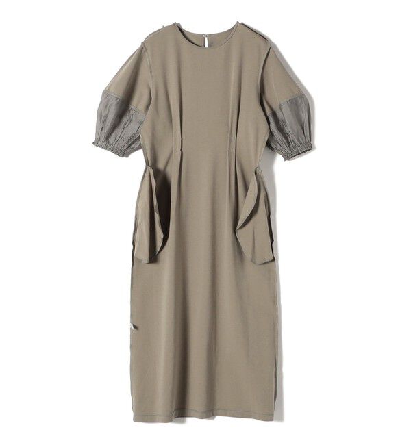 SHIPS for women「〈手洗い可能〉シアー スリーブ 切替 ジャージー ワンピース」|ワンピース|