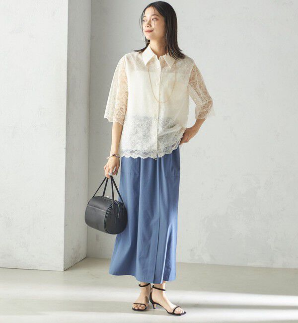 SHIPS for women「〈手洗い可能〉ラッセル レース シャツ」|シャツ・ブラウス|