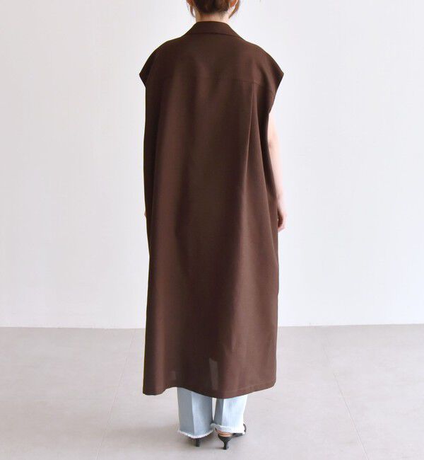 quaranciel「quaranciel:〈洗濯機可能〉リネン ライク スキッパー シャツ ワンピース＆パンツ セットアップ」|ワンピース|