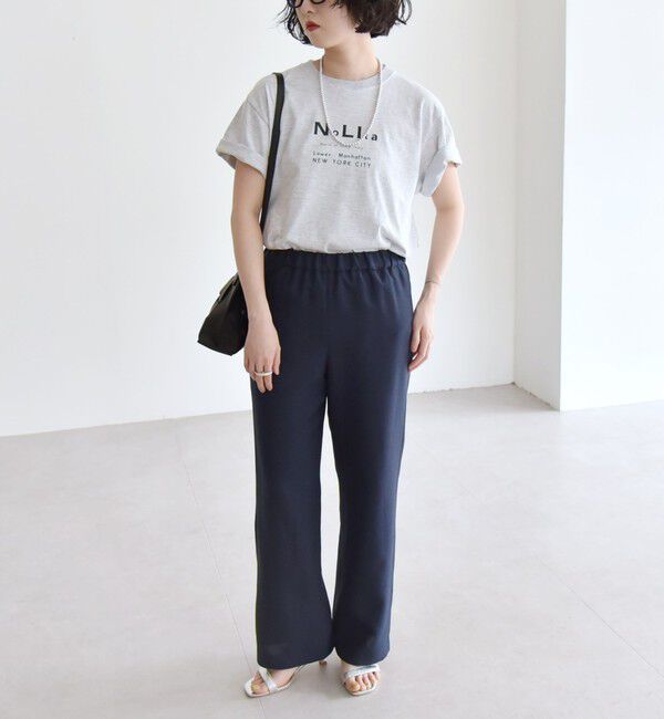 quaranciel「quaranciel:〈洗濯機可能〉リネン ライク スキッパー シャツ ワンピース＆パンツ セットアップ」|ワンピース|