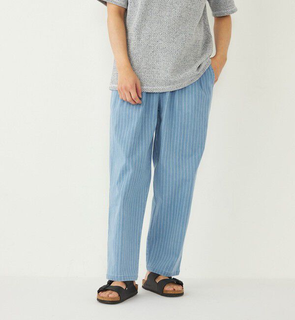 SHIPS Colors 「SHIPS Colors:ライト デニム ワイド テーパード パンツ◇」|デニム|スカイブルー