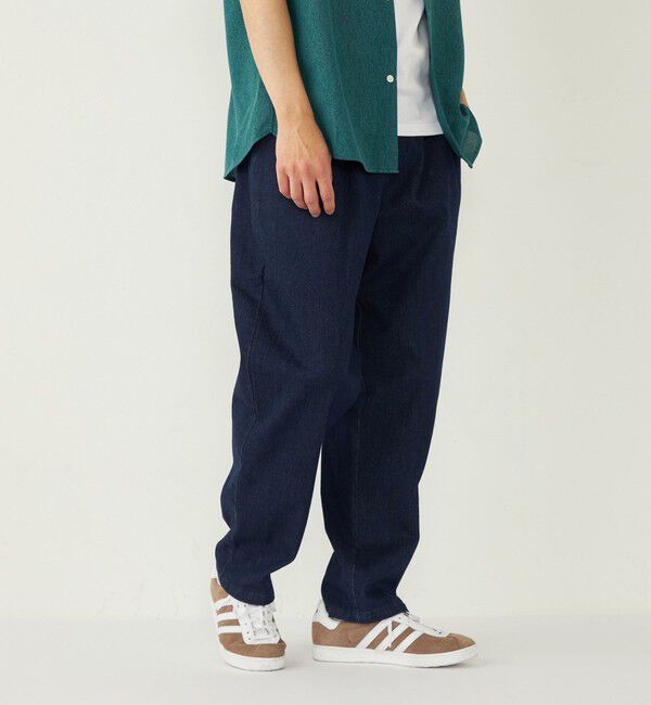 SHIPS Colors 「SHIPS Colors:ライト デニム ワイド テーパード パンツ◇」|デニム|ネイビー