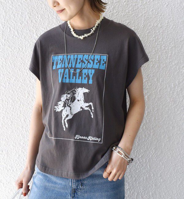 SHIPS for women「【SHIPS別注】TENNESSEE:フレンチ スリーブ プルオーバー」|タンクトップ|ダークグレー