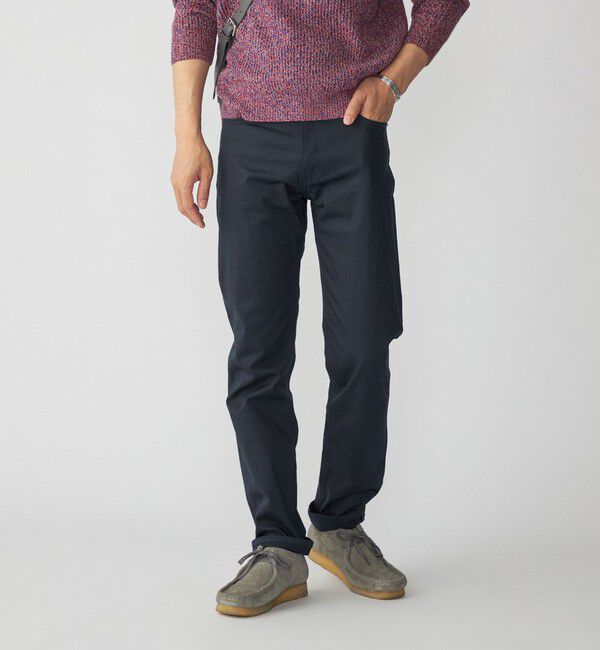 SHIPS「SHIPS: コンパクト ストレッチ 5ポケット パンツ」|チノ|ネイビー