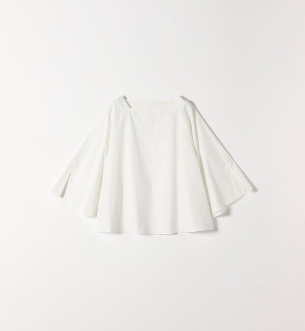 SHIPS any「SHIPS any:〈洗濯機可能〉REPREVE ボートネック フレアスリーブ ブラウス」|シャツ・ブラウス|