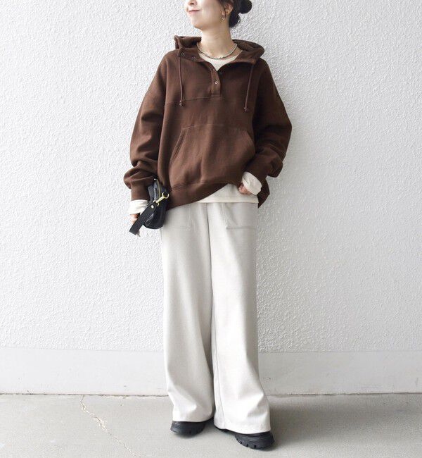 SHIPS any「SHIPS any:〈洗濯機可能〉USAコットン 裏起毛 フーディー ルーズ プルオーバー」|パーカー|