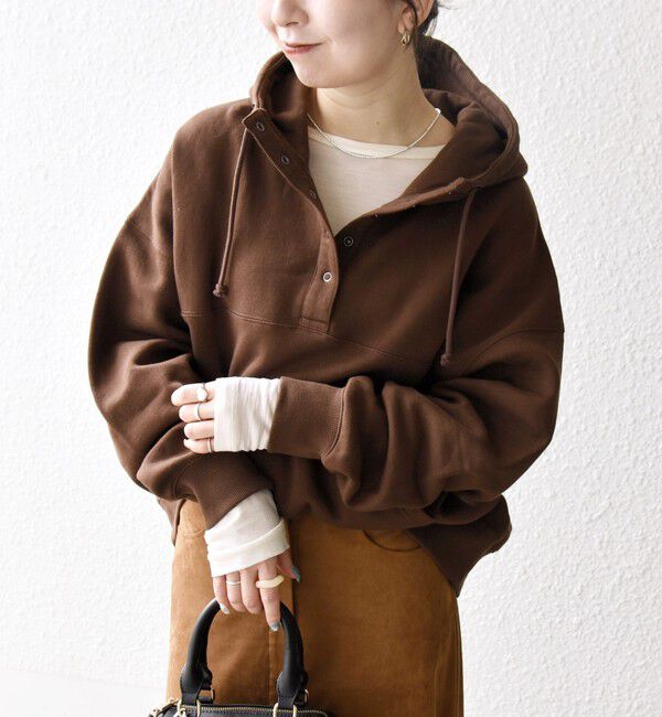 SHIPS any「SHIPS any:〈洗濯機可能〉USAコットン 裏起毛 フーディー ルーズ プルオーバー」|パーカー|