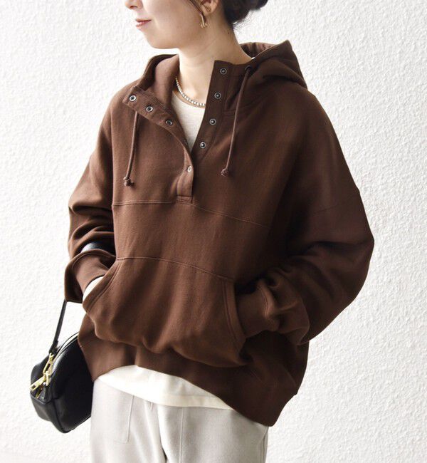 SHIPS any「SHIPS any:〈洗濯機可能〉USAコットン 裏起毛 フーディー ルーズ プルオーバー」|パーカー|