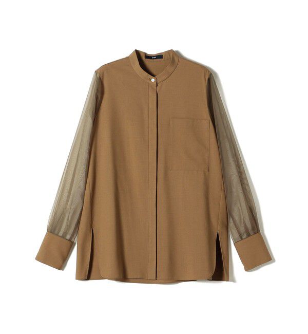 SHIPS for women「〈手洗い可能〉シアー 袖 ポケット デザイン シャツ」|シャツ・ブラウス|