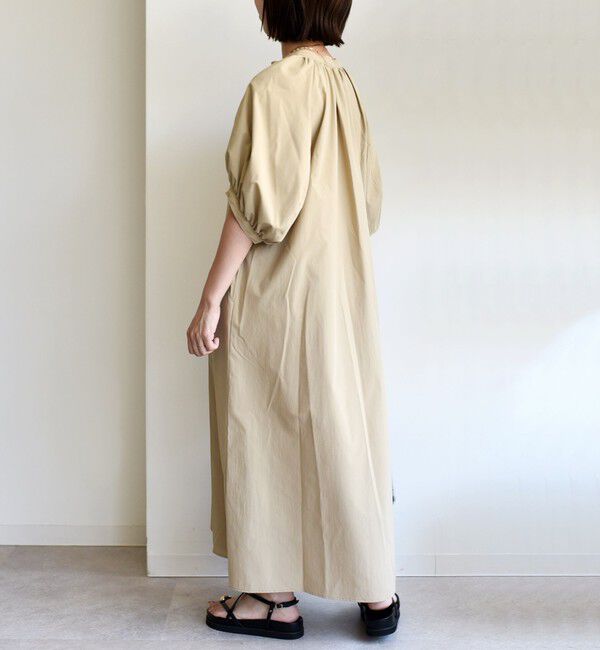 SHIPS for women「〈手洗い可能〉RENU ソフト タイプライター ギャザー ワンピース」|ワンピース|