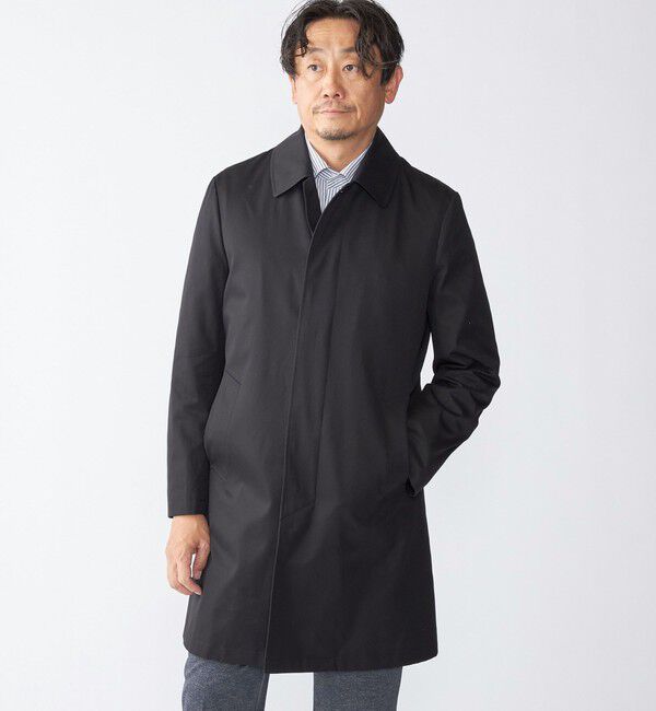 SHIPS「SHIPS: VENTILE(R) コットン ステンカラー コート」|ステンカラーコート|ブラック