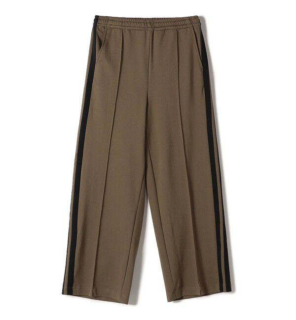 SHIPS for women「SHIPS Primary Navy Label:ピンタック ジャージー ライン パンツ」|その他|ブラウン