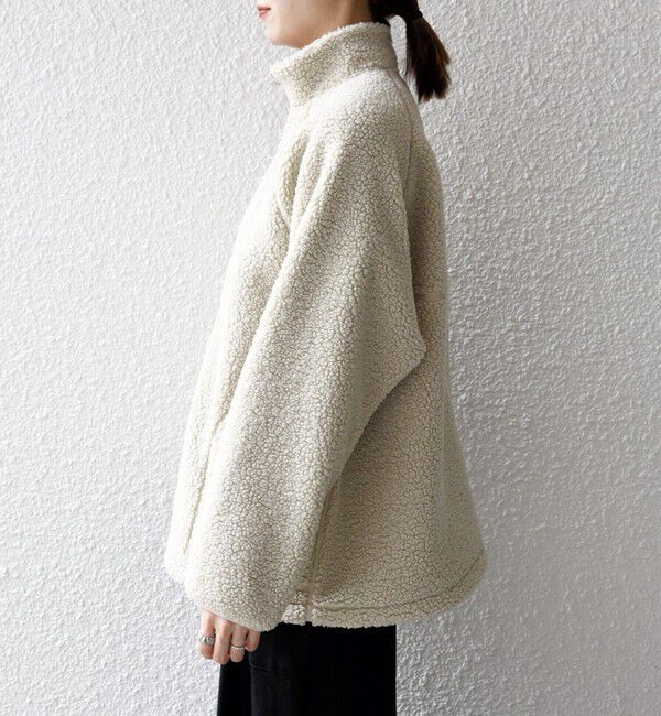 SHIPS any「SHIPS any:〈洗濯機可能〉ボア フリース ハーフジップ プルオーバー」|Tシャツ・カットソー|