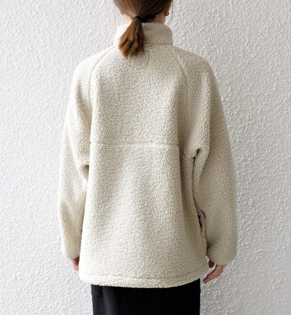 SHIPS any「SHIPS any:〈洗濯機可能〉ボア フリース ハーフジップ プルオーバー」|Tシャツ・カットソー|