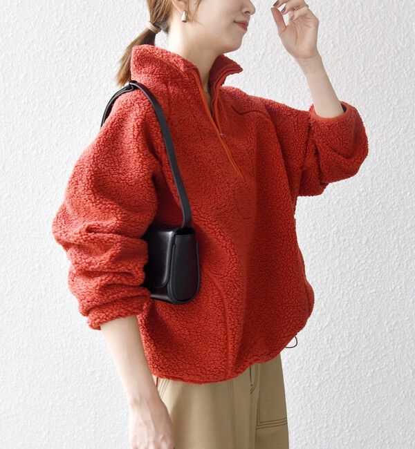 SHIPS any「SHIPS any:〈洗濯機可能〉ボア フリース ハーフジップ プルオーバー」|Tシャツ・カットソー|