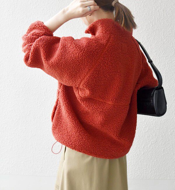 SHIPS any「SHIPS any:〈洗濯機可能〉ボア フリース ハーフジップ プルオーバー」|Tシャツ・カットソー|