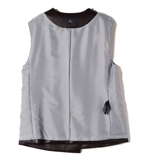 SHIPS for women「SHIPS Primary Navy Label:〈手洗い可能〉合皮 ジレ」|ベスト・ジレ|