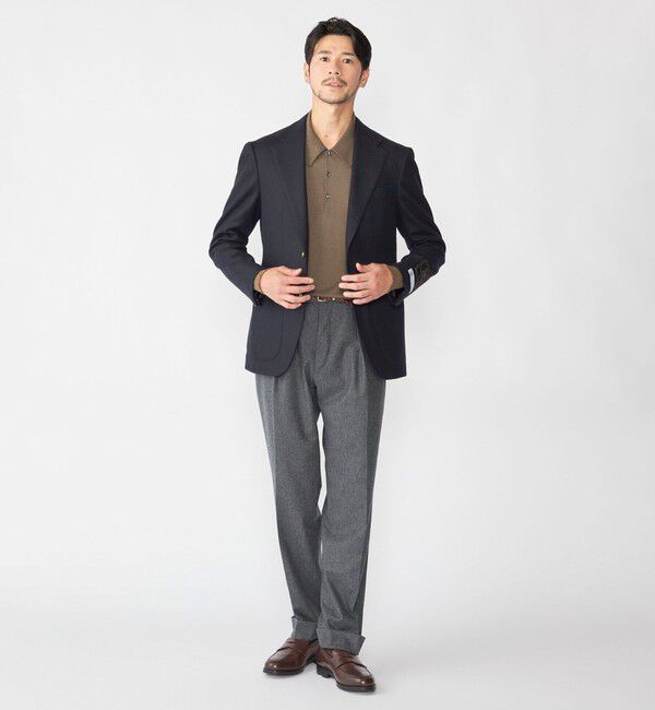 SHIPS「【SHIPS別注】JOHNSMEDLEY: ISIS ロングスリーブ ニット ポロシャツ」|ニット・セーター|