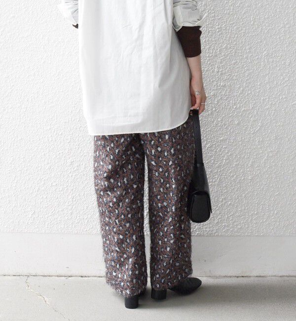 SHIPS any「SHIPS any:〈手洗い可能〉レオパード ジャカード ワイド イージー パンツ」|その他|