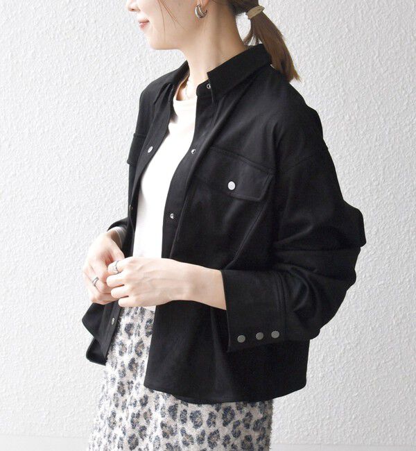 SHIPS any「SHIPS any: ポリエステル スエード ショート シャツ ジャケット」|その他|