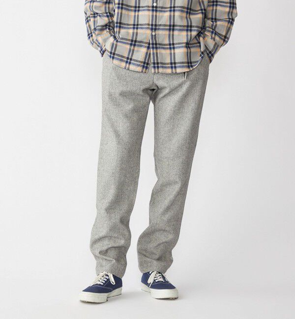 SHIPS「SHIPS: 〈手洗い可能〉ウール シルク テーパードチノ」|チノ|ライトグレー