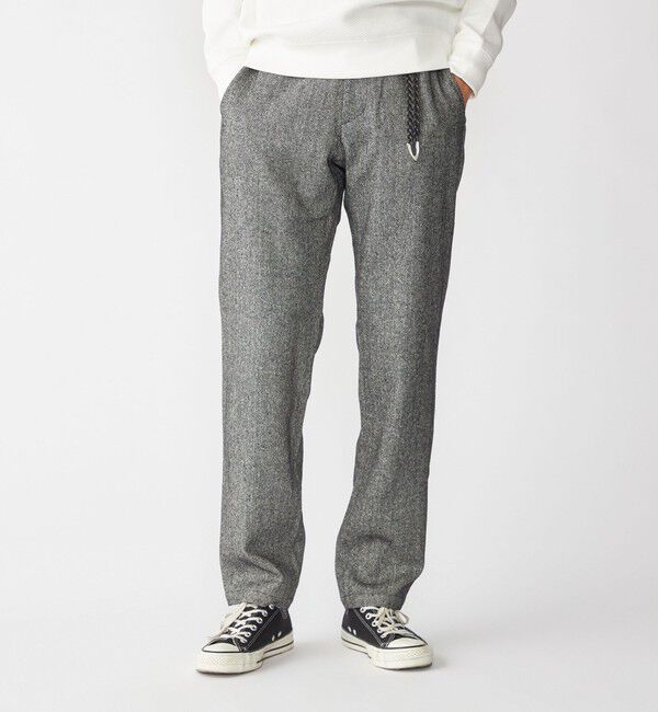 SHIPS「SHIPS: 〈手洗い可能〉ウール シルク テーパードチノ」|チノ|チャコールグレー