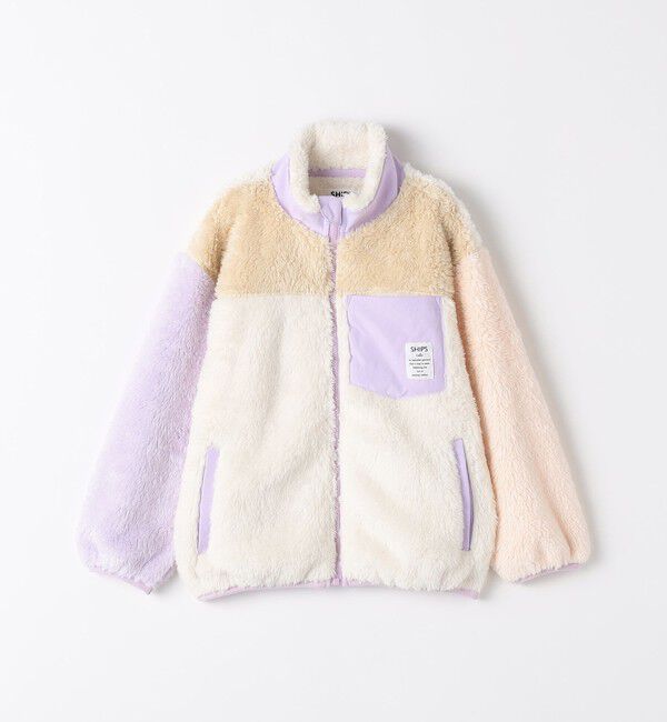 SHIPS Colors 「SHIPS Colors:90～140cm /〈洗濯機可能〉ボアジップ ジャケット◇」|ブルゾン・スタジャン|