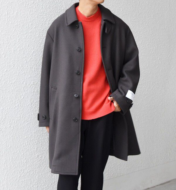 SHIPS any「SHIPS any: PURE WOOL MELTON ステンカラー コート 25AW◇」|ステンカラーコート|