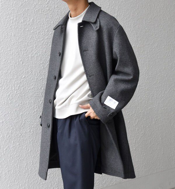 SHIPS any「SHIPS any: PURE WOOL MELTON ステンカラー コート 25AW◇」|ステンカラーコート|
