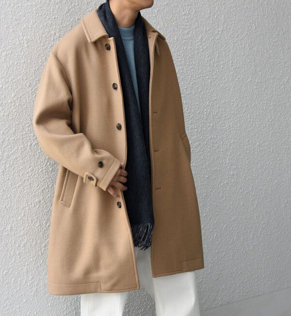 SHIPS any「SHIPS any: PURE WOOL MELTON ステンカラー コート 25AW◇」|ステンカラーコート|ベージュ