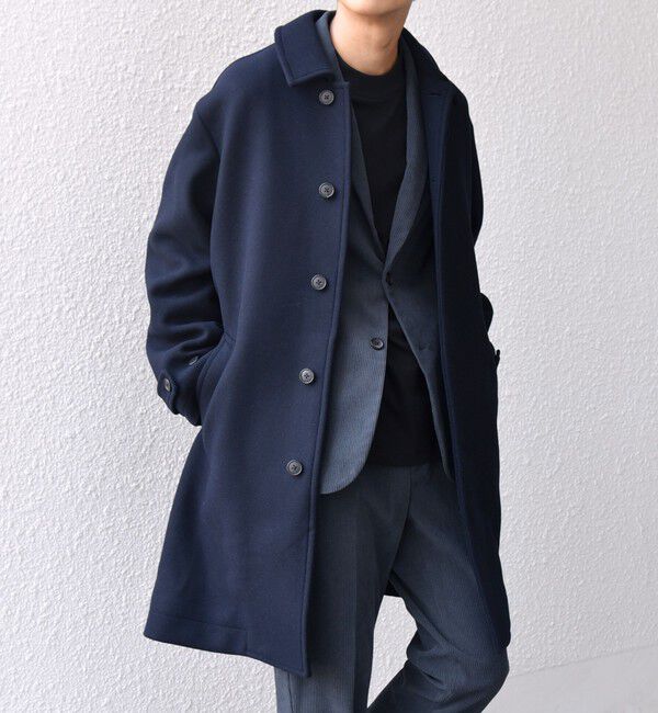 SHIPS any「SHIPS any: PURE WOOL MELTON ステンカラー コート 25AW◇」|ステンカラーコート|