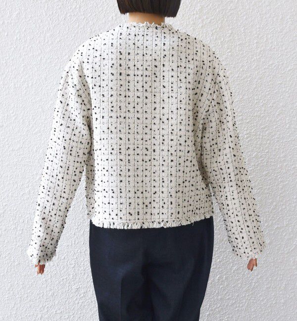 SHIPS for women「【SHIPS別注】troisiemeCHACO: ツイード ジャケット（セレモニー対応可）」|ノーカラージャケット|