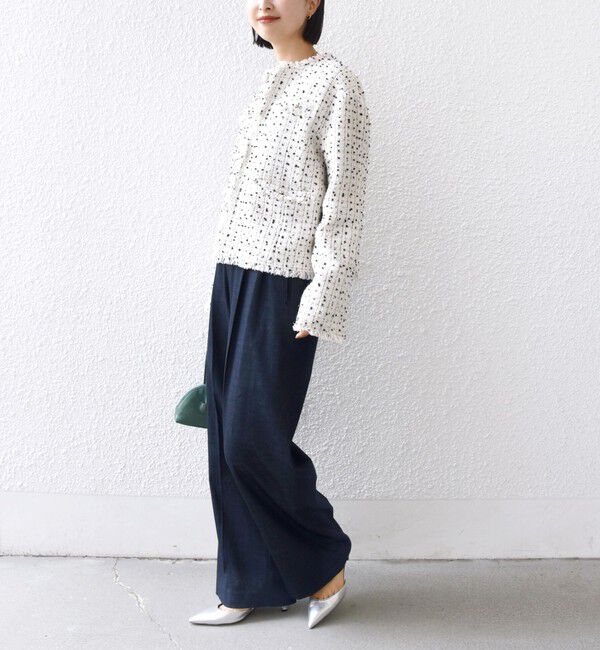 SHIPS for women「【SHIPS別注】troisiemeCHACO: ツイード ジャケット（セレモニー対応可）」|ノーカラージャケット|