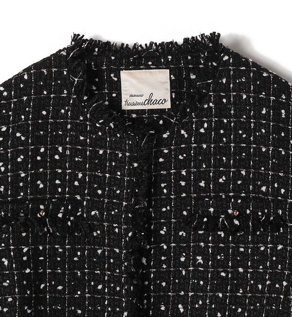 SHIPS for women「【SHIPS別注】troisiemeCHACO: ツイード ジャケット（セレモニー対応可）」|ノーカラージャケット|